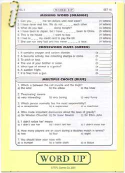 Word Up Question Sheet